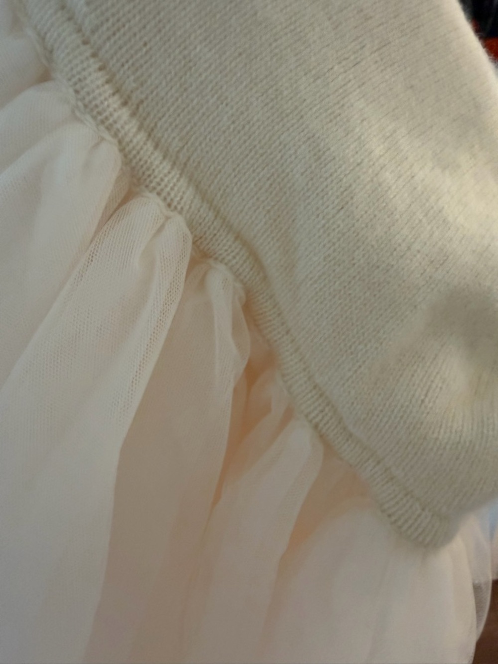Reformation Sable cashmere Strapless Cream Tulle Mini Dress - Picture 6 of 9